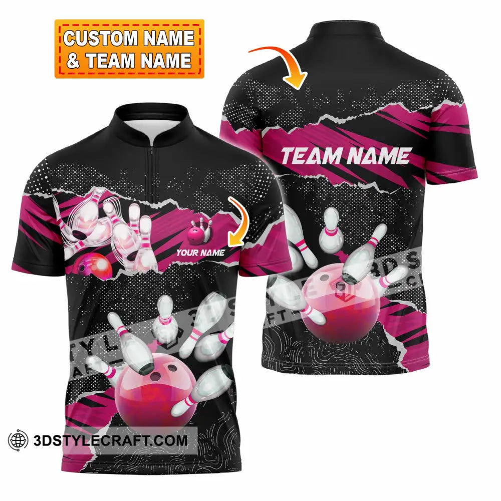 Unisex Shirt - Custom Text Shirt Bowling Shirt T-shirt