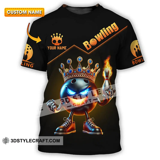 Unisex Shirt - Custom Text Bowling The Crown T-Shirt