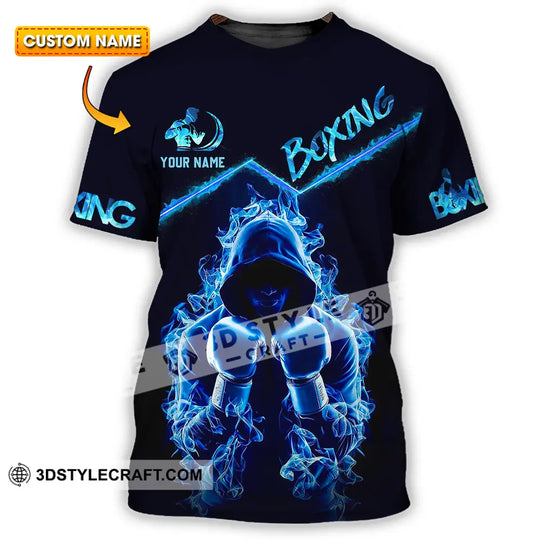 Unisex Shirt - Custom Text Shirt Boxing Blue style option 1