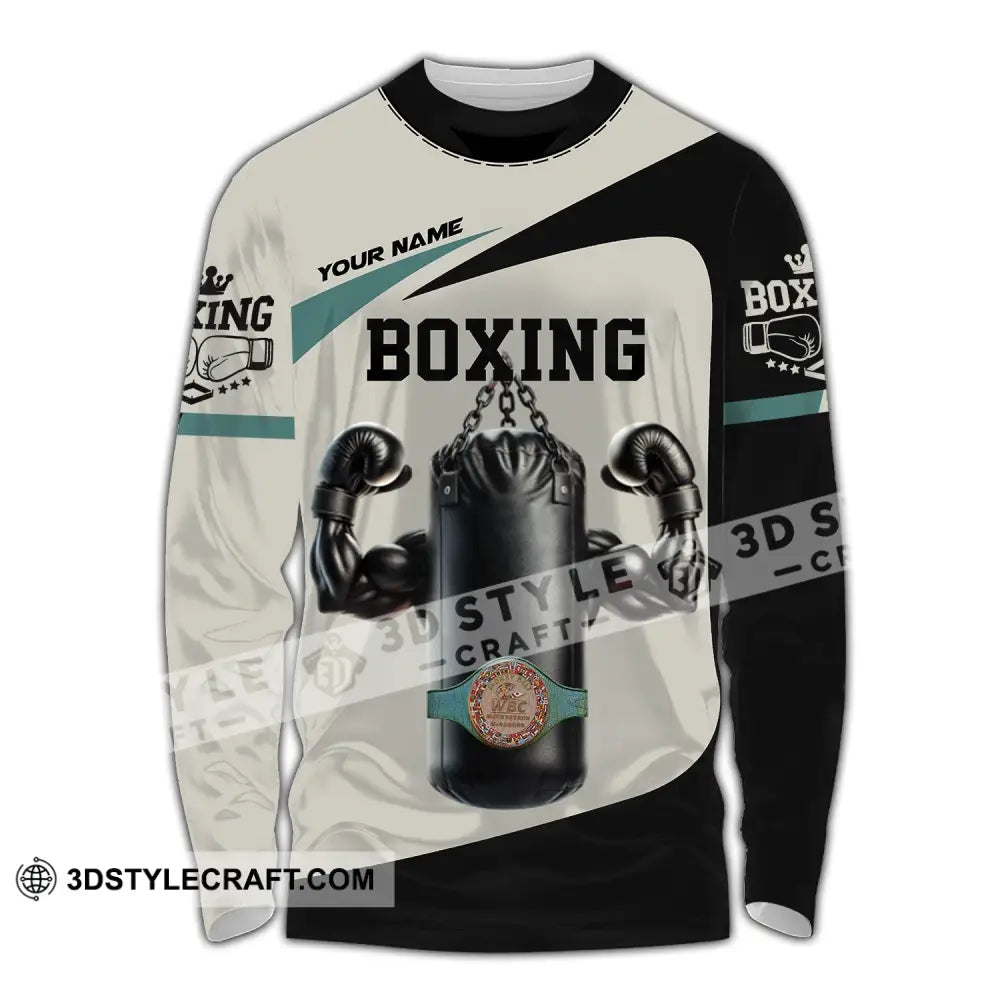 Unisex Shirt - Custom Text Boxing Long Sleeve / S T-Shirt