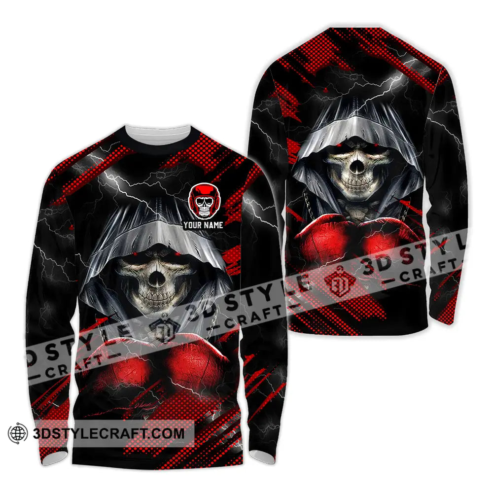 Unisex Shirt - Custom Text Shirt Boxing Shirt Long Sleeve Shirt / S T-shirt