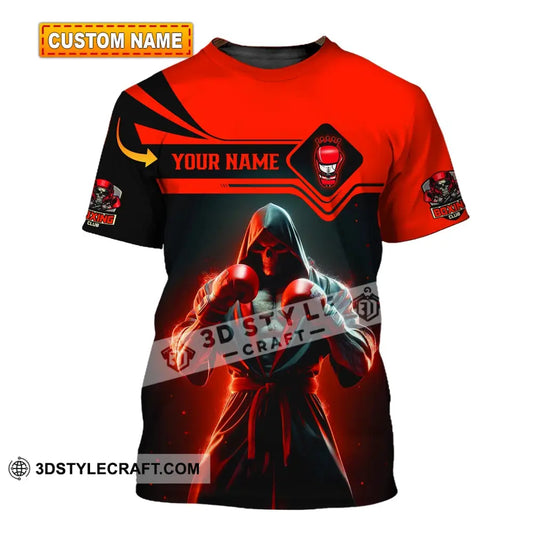 Unisex Shirt - Custom Text Boxing Man T-Shirt