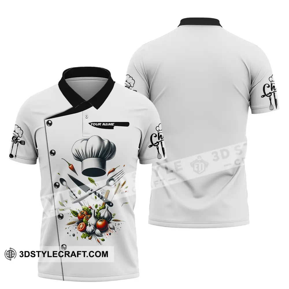 Unisex Shirt - Custom Text Chef Polo / S T-Shirt