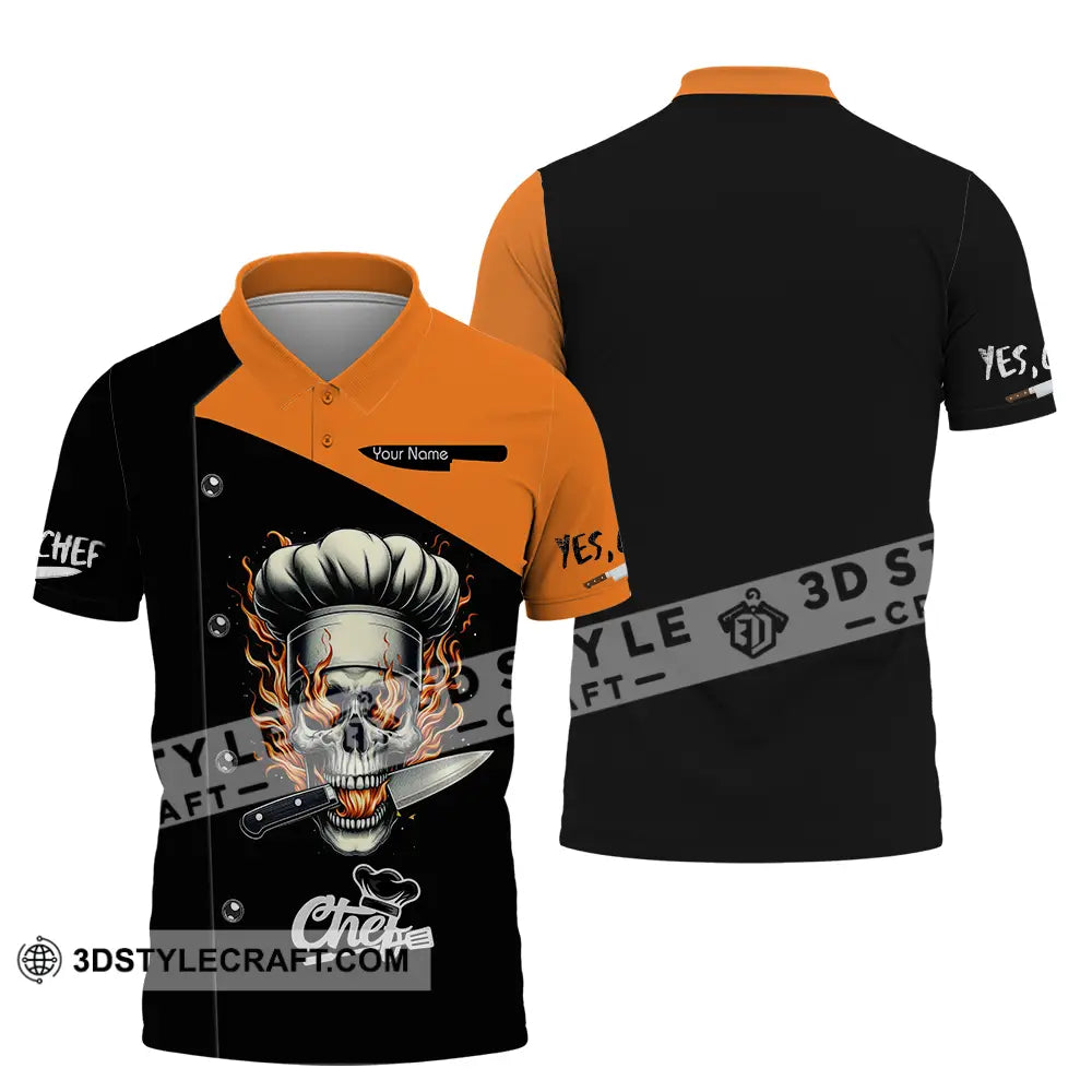 Unisex Shirt - Custom Text Chef Polo / S T-Shirt