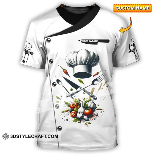 Unisex Shirt - Custom Text Chef Shirt style option 1