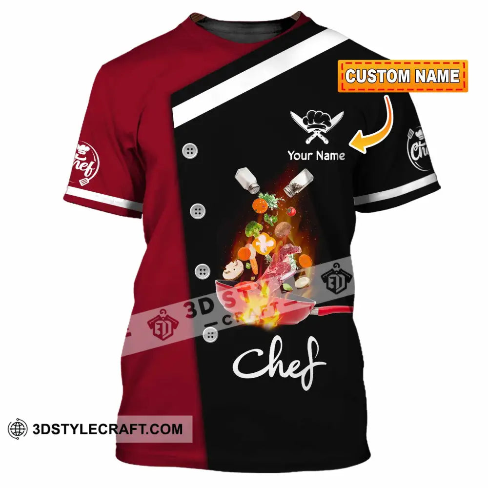 Unisex Shirt - Custom Text Shirt Chef Shirt T-shirt