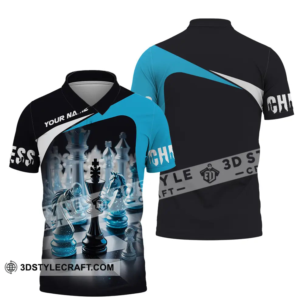 Unisex Shirt - Custom Text Chess Polo / S T-Shirt
