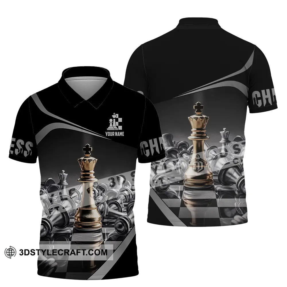 Unisex Shirt - Custom Text Chess Polo / S T-Shirt