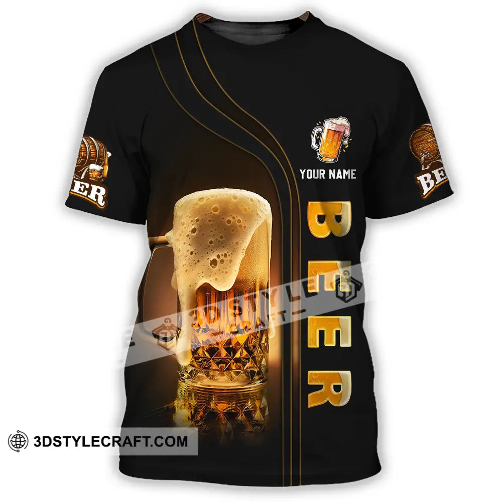 Unisex Shirt - Custom Text Shirt Chill With Beer T-Shirt / S T-shirt
