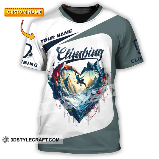 Unisex Shirt - Custom Text Climbing Heart T-Shirt