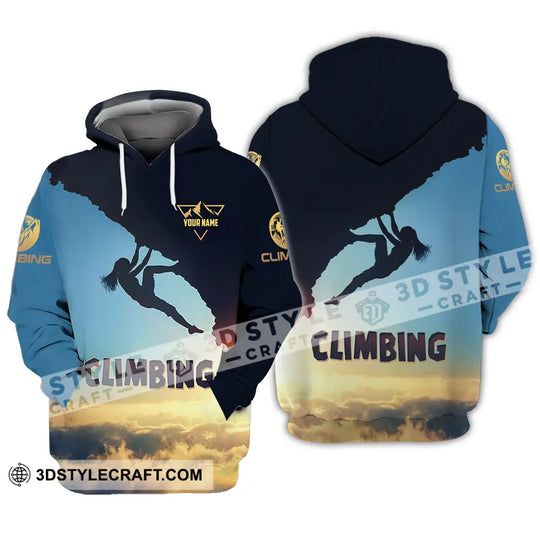 Unisex Shirt - Custom Text Shirt Climbing style option 3