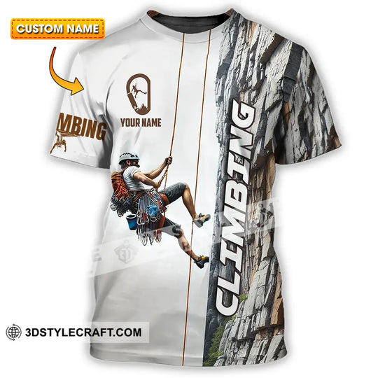 Unisex Shirt - Custom Text Shirt Climbing style option 1