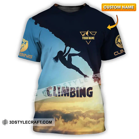 Unisex Shirt - Custom Text Shirt Climbing style option 1