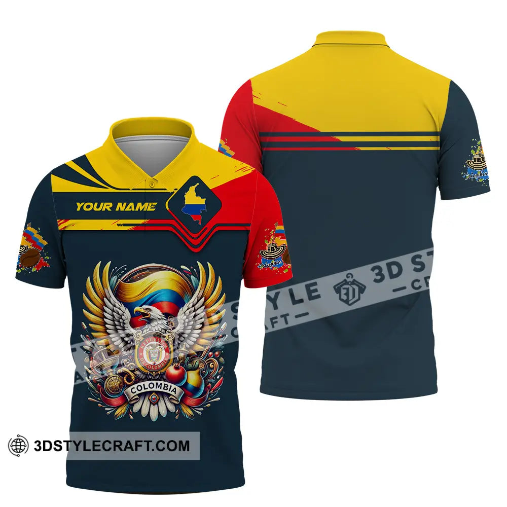 Unisex Shirt - Custom Text Colombia Polo / S T-Shirt