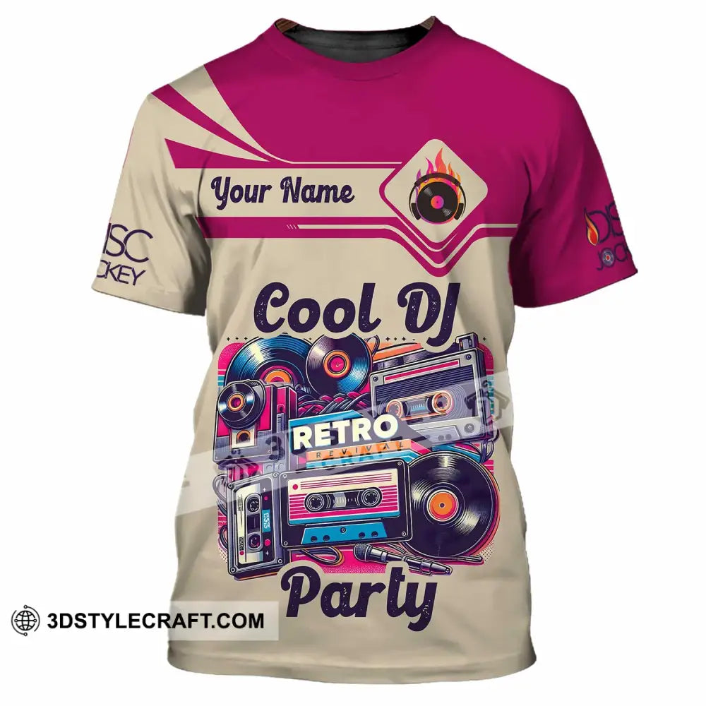 Unisex Shirt - Custom Text Shirt Cool DJ Retro Party Shirt T-Shirt / S T-shirt