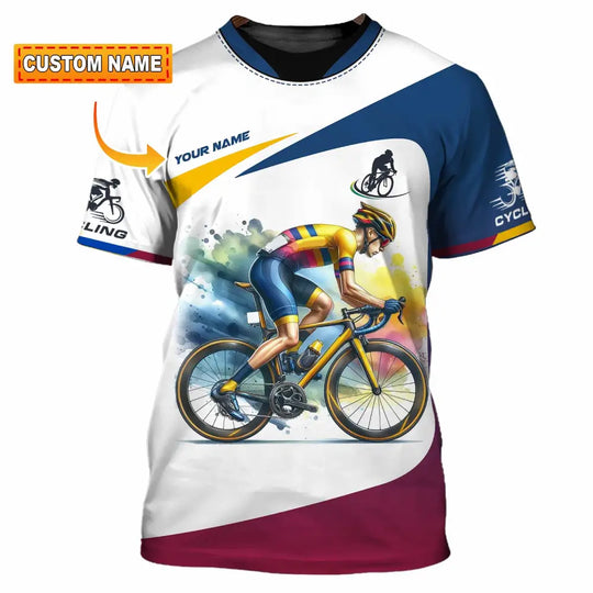 Unisex Shirt - Custom Text Shirt Cycling style option 1