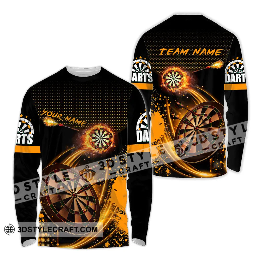 Unisex Shirt - Custom Text Shirt Dart Shirt Long Sleeve Shirt / S T-shirt