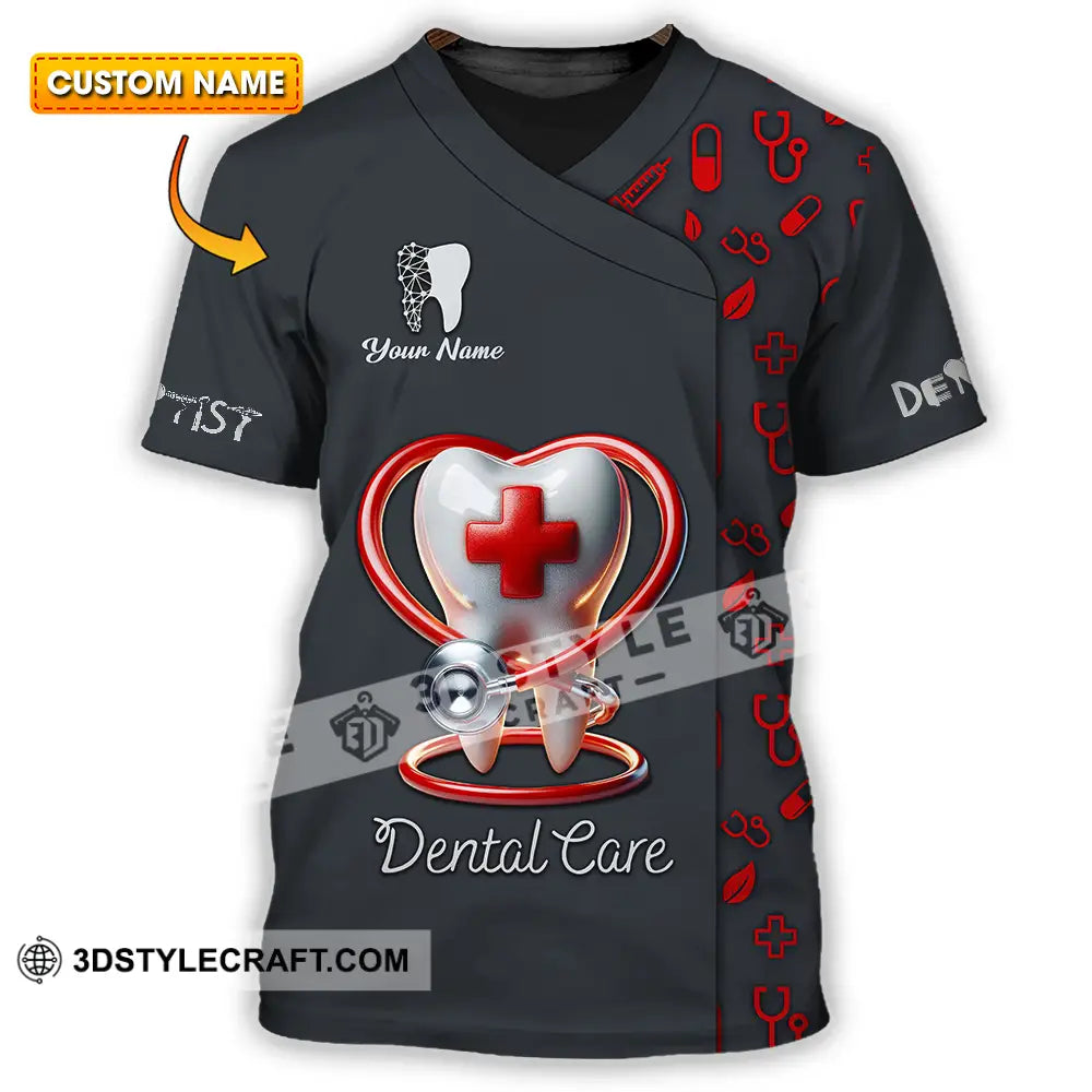 Unisex Shirt - Custom Text Shirt Dental Care T-shirt