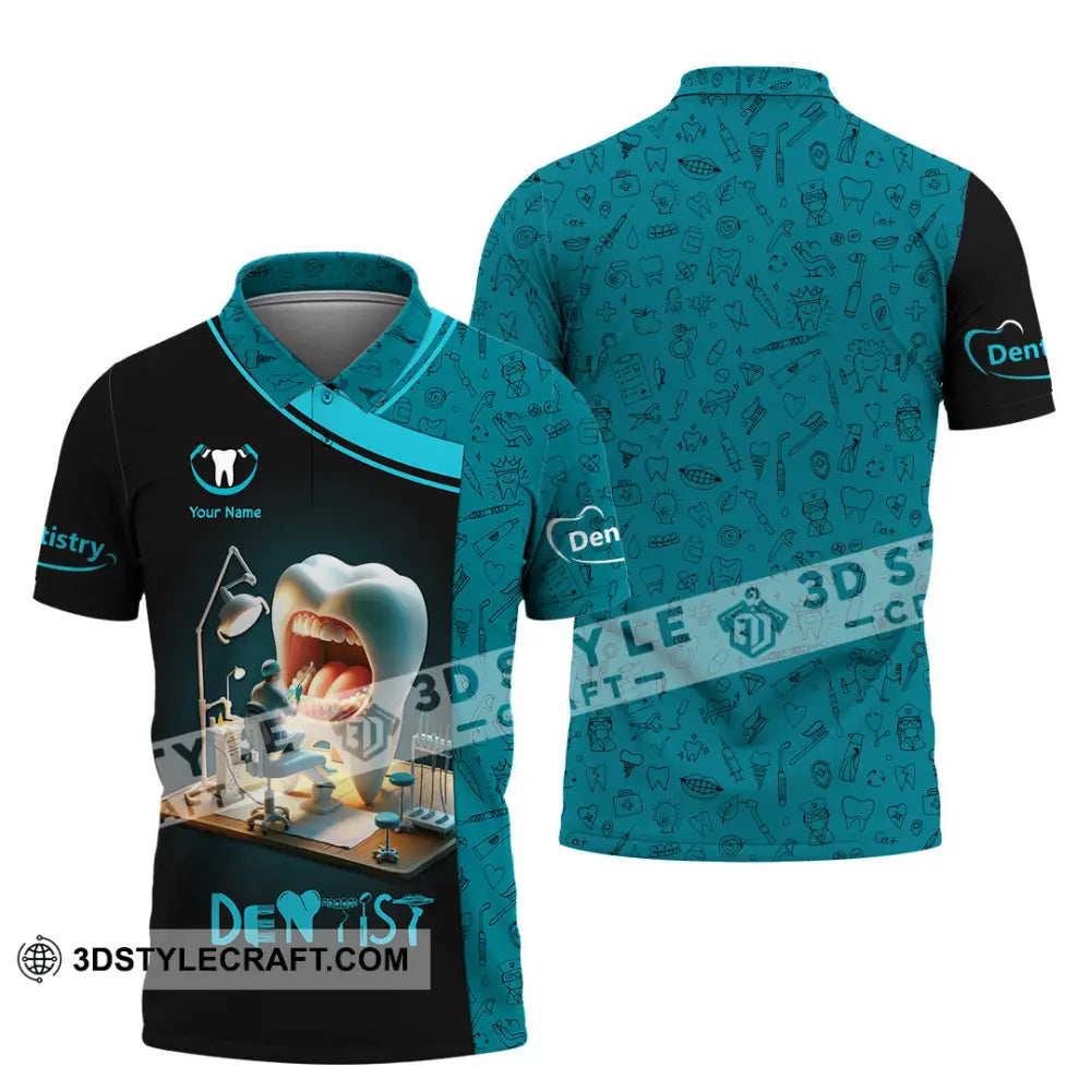 Unisex Shirt - Custom Text Dentist Shirt Polo Shirt / S T-shirt