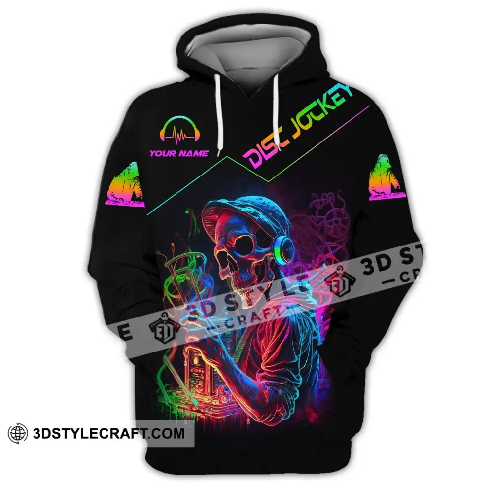 Unisex Shirt - Custom Text Disc Jockey Hoodie / S T-Shirt