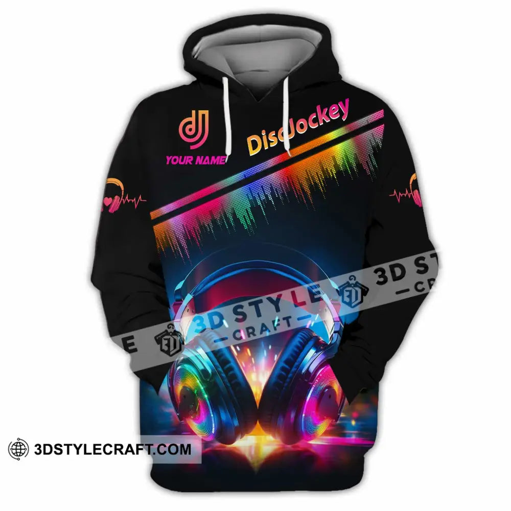 Unisex Shirt - Custom Text Disc Jockey Hoodie / S T-Shirt