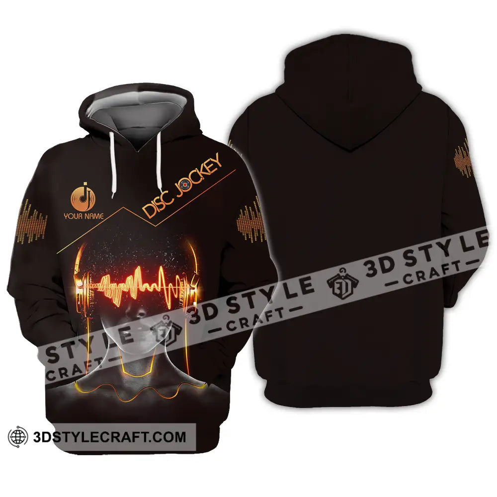 Unisex Shirt - Custom Text Disc Jockey Hoodie / S T-Shirt