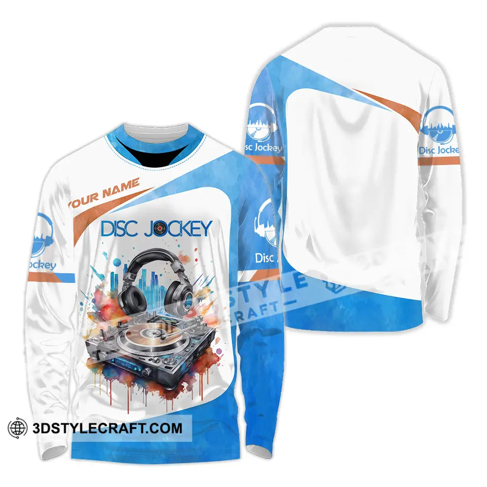 Unisex Shirt - Custom Text Shirt Disc Jockey Shirt Long Sleeve Shirt / S T-shirt
