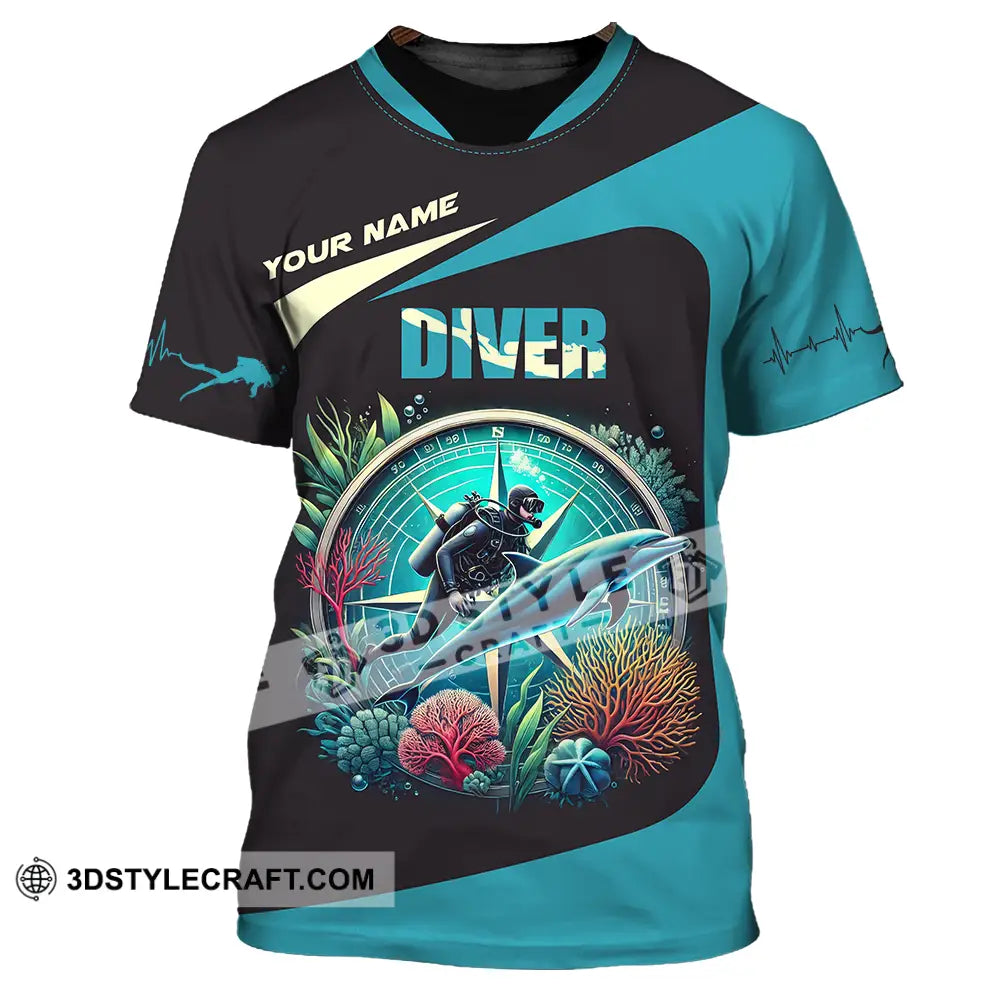 Unisex Shirt - Custom Text Diver T-Shirt / S T-Shirt