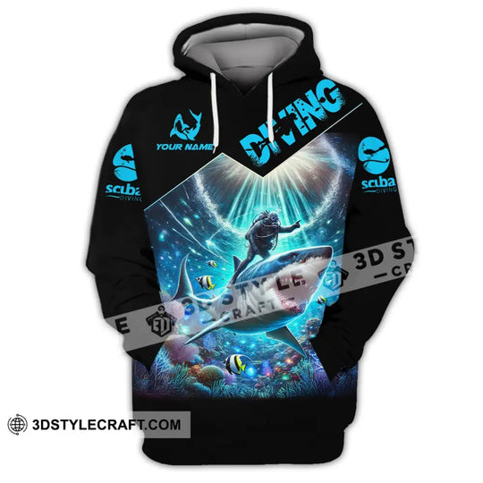 Unisex Shirt - Custom Text Shirt Diving style option 2