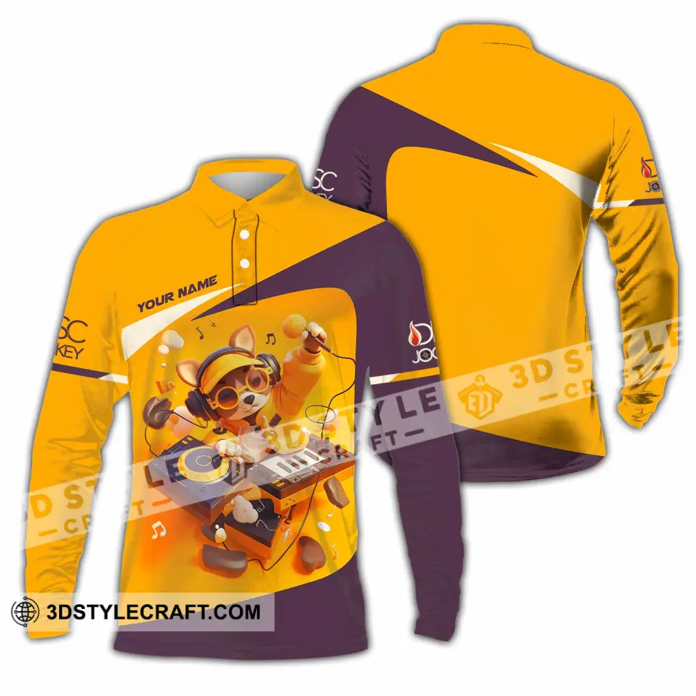 Unisex Shirt - Custom Text Shirt DJ Shirt Shirt Long Sleeve Polo / S T-shirt