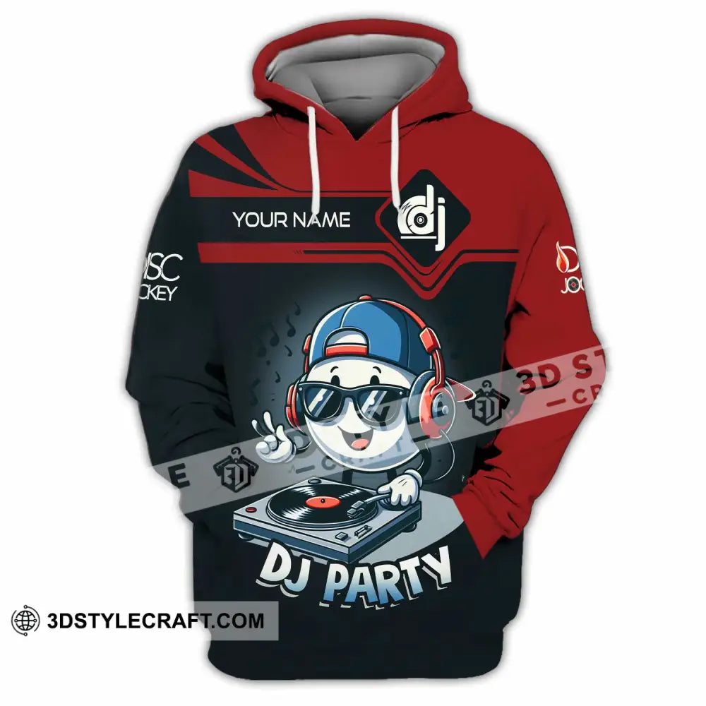 Unisex Shirt - Custom Text Shirt DJ Party Shirt Hoodie / S T-shirt