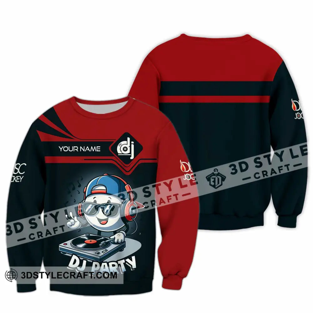 Unisex Shirt - Custom Text Shirt DJ Party Shirt Long Sleeve / S T-shirt