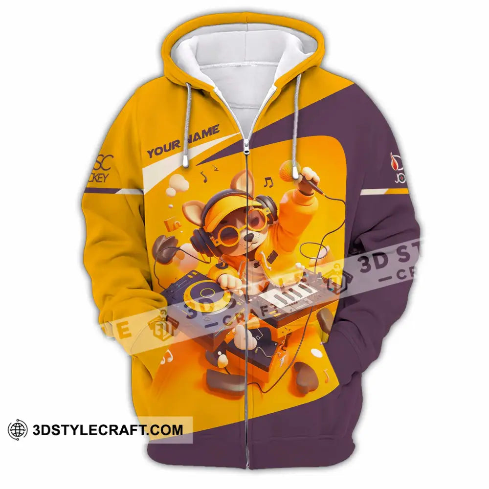 Unisex Shirt - Custom Text Shirt DJ Shirt Shirt Zipper Hoodie / S T-shirt