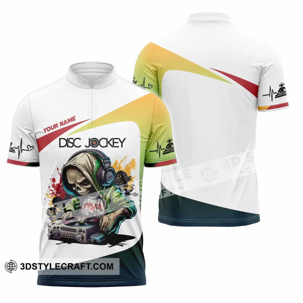 Unisex Shirt - Custom Text Shirt DJ Shirt Zipper Polo Shirt / S T-shirt