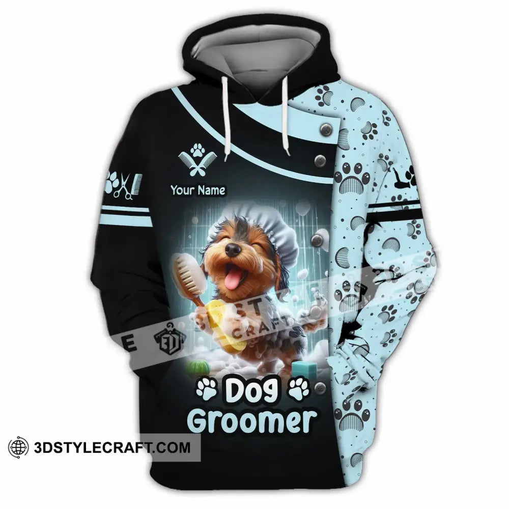 Unisex Shirt - Custom Text Shirt Dog Groomer Shirt Hoodie / S T-shirt