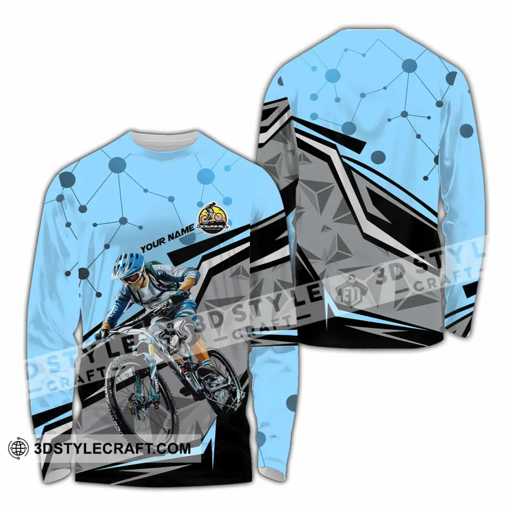 Unisex Shirt - Custom Text Shirt Downhill Shirt Long Sleeve Shirt / S T-shirt