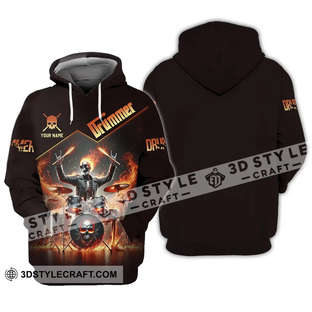 Unisex Shirt - Custom Text Drummer Hoodie / S T-Shirt