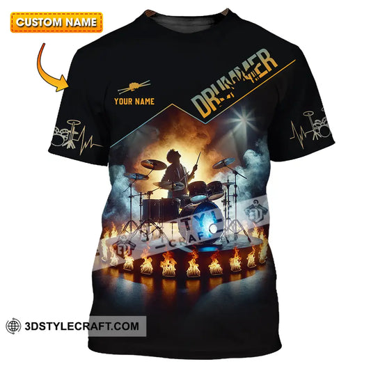 Unisex Shirt - Custom Text Drummer T-Shirt
