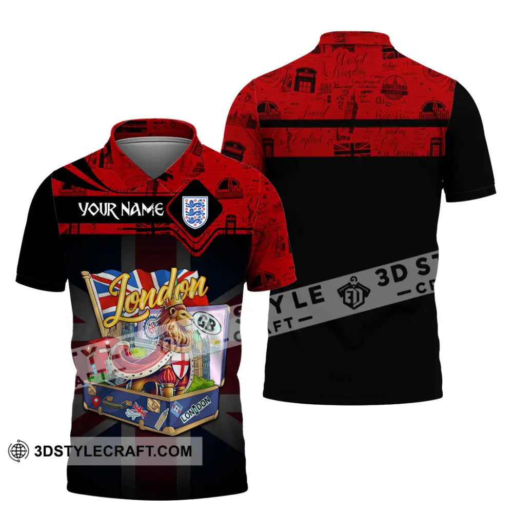 Unisex Shirt - Custom Text Shirt England Shirt Polo Shirt / S T-shirt