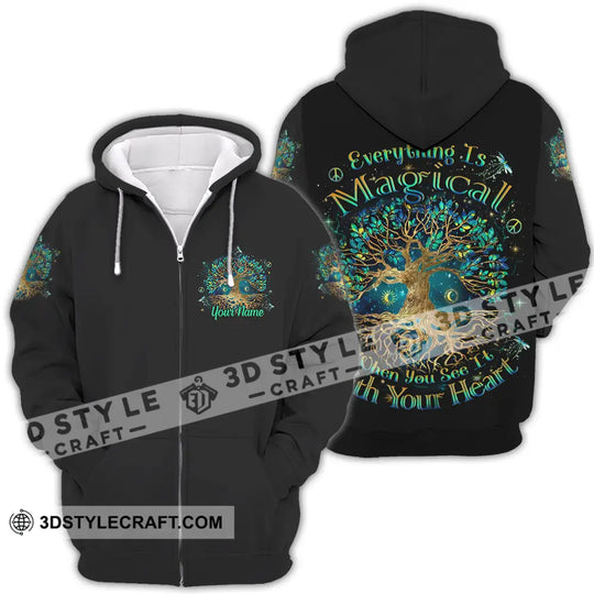 Unisex Shirt - Custom Text Shirt, Everything Is Magical Shirt style option 4