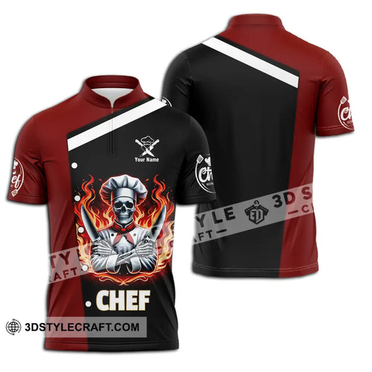 Unisex Shirt - Custom Text Shirt Fire Chef style option 2