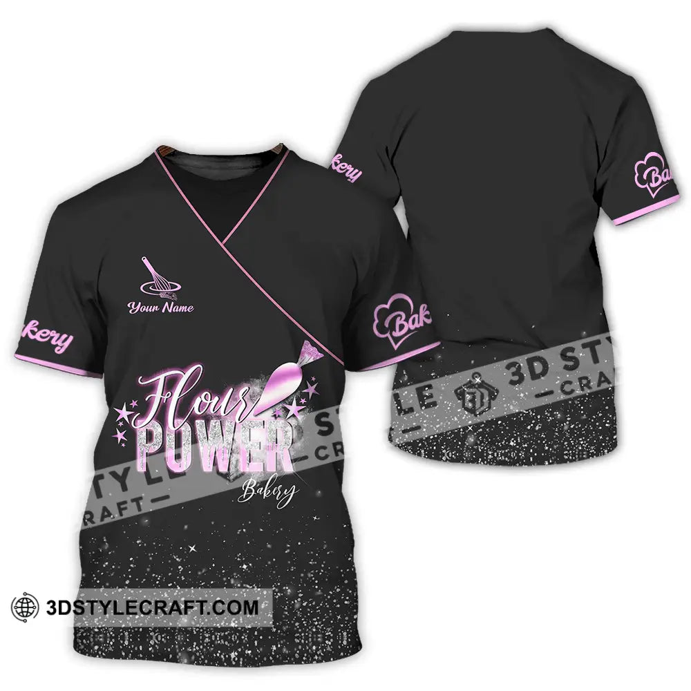 Unisex Shirt - Custom Text Shirt Flour Power Bakery T-Shirt / S T-shirt