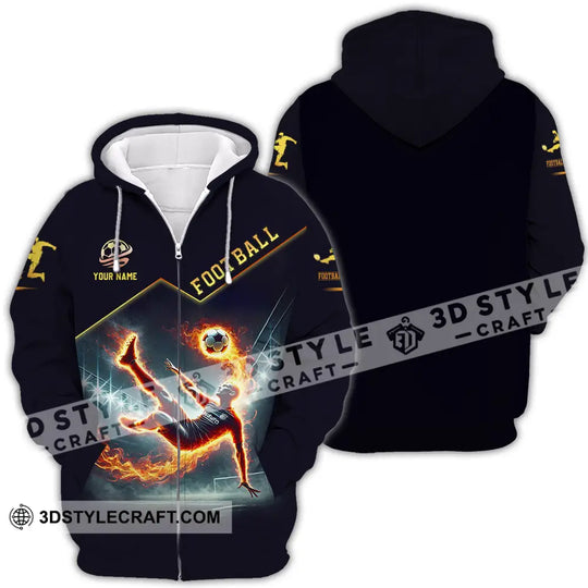 Unisex Shirt - Custom Text Shirt Football Fire Man style option 4