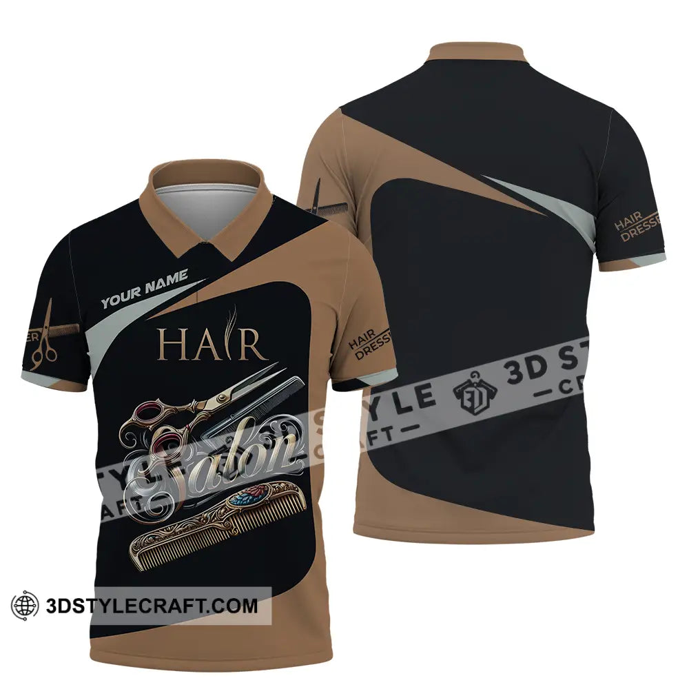 Unisex Shirt - Custom Text Shirt For Hair Salon Polo Shirt / S T-shirt