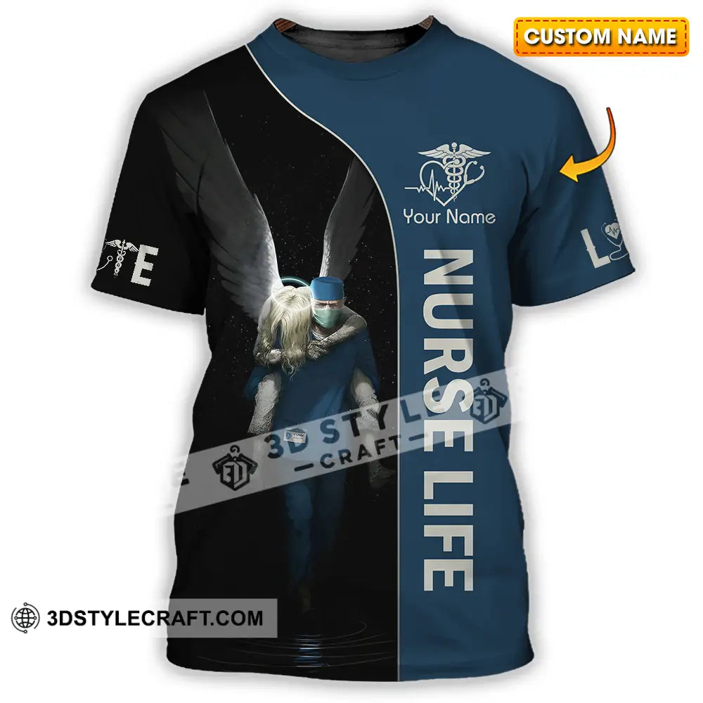 Unisex Shirt - Custom Text Shirt For Nurse Nurselife Nursing T-shirt