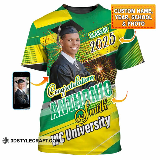 Unisex Shirt - Custom Text Shirt, Graduation Shirt style option 1