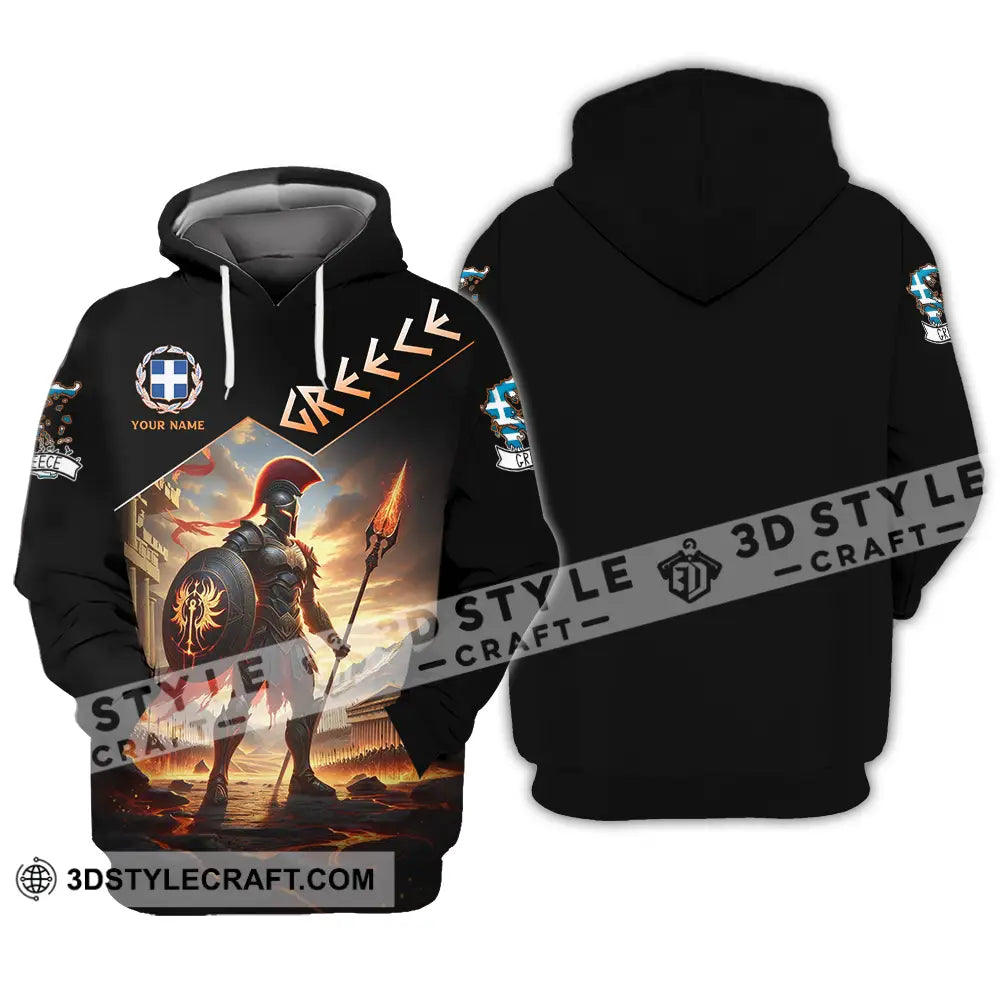 Unisex Shirt - Custom Text Greece Hoodie / S T-Shirt