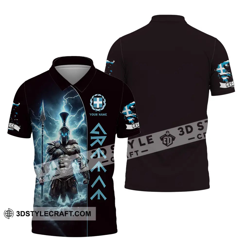 Unisex Shirt - Custom Text Greece Polo / S T-Shirt