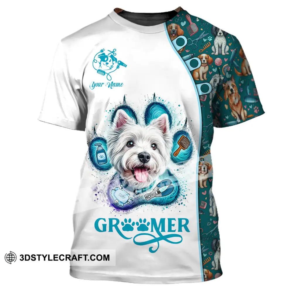 Unisex Shirt - Custom Text Shirt Groomer Shirt T-Shirt / S T-shirt