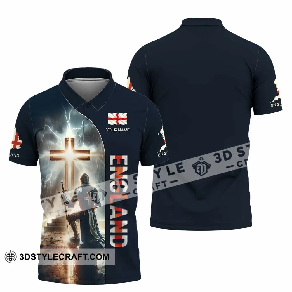 Unisex Shirt - Custom Text Guardian Of England Polo / S T-Shirt